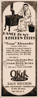 T E X A S'   A L E X A N D E R   ad for 'Range In My Kitchen Blues'; source: John Tefteller's Blues Images