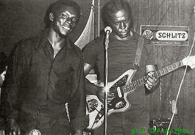 B O S T O N   B L A C K I E   & Eddie C. Campbell, Chicago, 1977; source: Juke Blues #1 (July 1985), p. 26; photographer: André Hobus