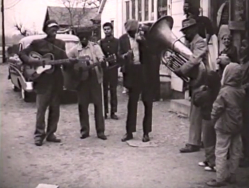Bell Ray, J A M E S   C A M P B E L L, Beauford Clay & Ralph Robinson, 1963; source: Screen capture from Dietrich Wawzyn: On The Road Again 1963 - Down Home Blues, Jazz, Gospel and More.- Filmed on Location 1963