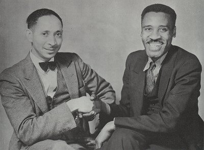 Tampa Red & Leroy Carr; Two of the giants of urban blues meet at the RCA Victor Recording Studios in Camden, New Jersey, about 1934; source: Cohn 1993, p. 161 ('Frank Driggs collection')<br>