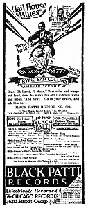 Black Patti advertisement in the Chicago Defender July 2, 1927; source: Samuel Charters: The Bluesmakers, p. 138; click to enlarge!