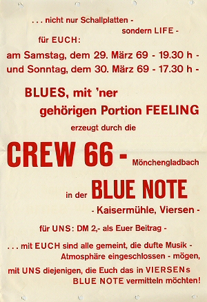 Blue Note Kaisermühle, Viersen, March 29. & 30, 1969; click to enlarge!