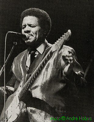 L A R R Y   D A L E at the Blues Estafette '87 ; photographer: André Hobus; source: Juke Blues # 11 (1987/88), p. 25