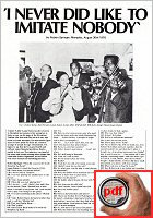 Robert Springer: 'I never did like to imitate nobody' [Laura Dukes interview].- Blues Unlimited 125 (1977), pp. 19-21