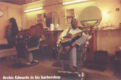 Archie Edwards in his Barbershop, photography by Neil Harpe