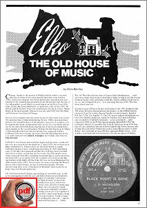 Chris Bentley: Elko - The Old House of Music.- Juke Blues #1 (July 1985), pp. 15-18