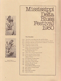Mississippi Delta Blues Festival 1980 - program; click to enlarge!