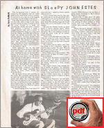 Jerry DeMuth: Sleepy John Estes - Legend In A Shack; Down Beat 39, # 19 (November 11, 1971), pp. 10, 29