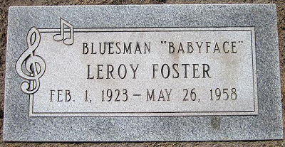 Leroy Foster headstone; source: http://www.killerblues.net/; click to enlarge!
