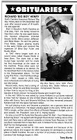 Tony Burke: Obituary Richard 'Big Boy' Henry.- Blues & Rhythm # 196 (2005), p. 19; click to enlarge!