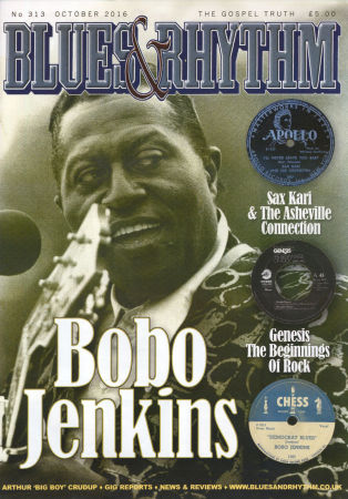 B O B O   J E N K I N S c. mid-1970s on the front cover of Blues & Rhythm # 313 (October 2016)