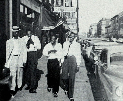 from left: Elmore James, Sonny Boy Williamson, Tommy McClennan, Little Walter