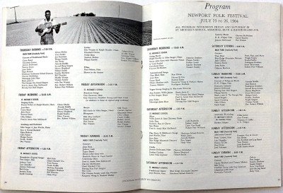 Newport Folk Festival 1964, program