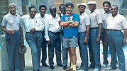 ... with Dixie Hummingbirds & Fairfield Four (1990s); photo courtesy Jerry Zolten; click to enlarge!