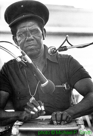 Percy Randolph at the New Orleans Jazz & Heritage Festival 1983; source: Michael P. Smith: New Orleans Jazz Fest, A Pictoral History.- Gretna 1991, p. 131; photographer: Michael P. Smith; click to enlarge!