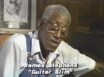 J A M E S   'G U I T A R   S L I M'   S T E P H E N S; source: Screen capture from 1989 documentary 'Step It Up And Go' @ youtube