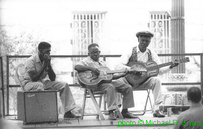 Percy Randolph, Willie Thomas, and Babe Stovall; source: Michael P. Smith: New Orleans Jazz Fest, A Pictoral History.- Gretna 1991, p. 31