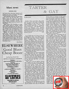 Kip Lornell: Kip Lornell: Tarter and Gay.- Living Blues # 27 (1976), p. 18; click to read pdf-file !