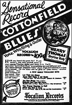 Chicago Defender advertisement for 1927 Vocalion 1094; source: Samuel Charters: The Bluesmen.- New York (Oak Publications) 1967, p. 194; click to enlarge!