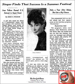 Joan Toliver article in The New York Times of July 16, 1964
