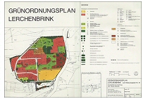 Gruenordnungsplan Lerchenbrink, Rinteln, Karte 'Bestand' als pdf-Dokument; bitte Anklicken (1,9 MB)